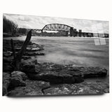 Large abstract depiction of Kentucky scenery in muted earth tones on acrylic glass, ideal for bedroom or dining room art.