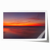 A rolled print of Cape Cod scenery with muted blue and green tones, ideal for art wall dining room or bathroom decor.