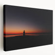 Large art canvas depicting a serene Nantucket landscape in muted blue and green tones, ideal for kitchen wall art.