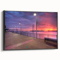 Black and white landscape art painting of Mississippi scenery on a framed canvas, suitable for bedroom wall decor.