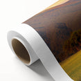 Art deco poster of Montana scenery in muted earth tones on rolled canvas, ideal for nursery wall art.