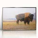 Mid-century modernist art of Nebraska scenery in silver-framed acrylic, featuring soft pastel shades.