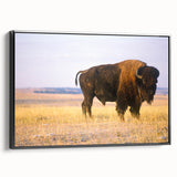 Black and white landscape art painting of Nebraska scenery on framed canvas, suitable for bedroom wall art.