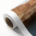 Art Deco style poster of Hoover Dam in muted blue and gray tones on rolled canvas, suitable for dining room wall art.