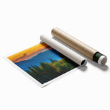 Extra large rolled print of a New Hampshire scenic landscape in muted earth tones, ideal for classy bathroom wall art.