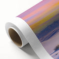 Art deco poster of White Sands, New Mexico in pastel shades on rolled canvas, ideal for nursery wall art.