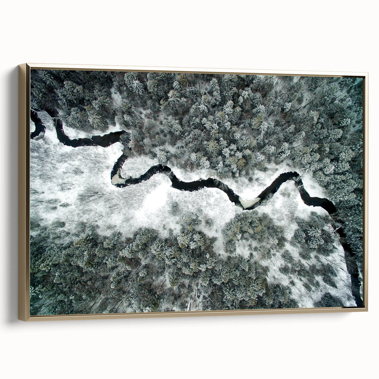 Framed canvas featuring a vintage-style landscape of the Adirondacks in muted earth tones, ideal for bedroom wall art.