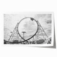 Extra large rolled print of Coney Island with muted pastel colors, ideal for art wall dining room.