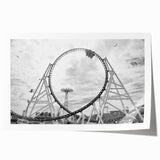 Extra large rolled print of Coney Island with muted pastel colors, ideal for art wall dining room.