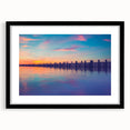 Extra large abstract art print of colorful, textured scenery on black framed canvas, ideal for living room decor.
