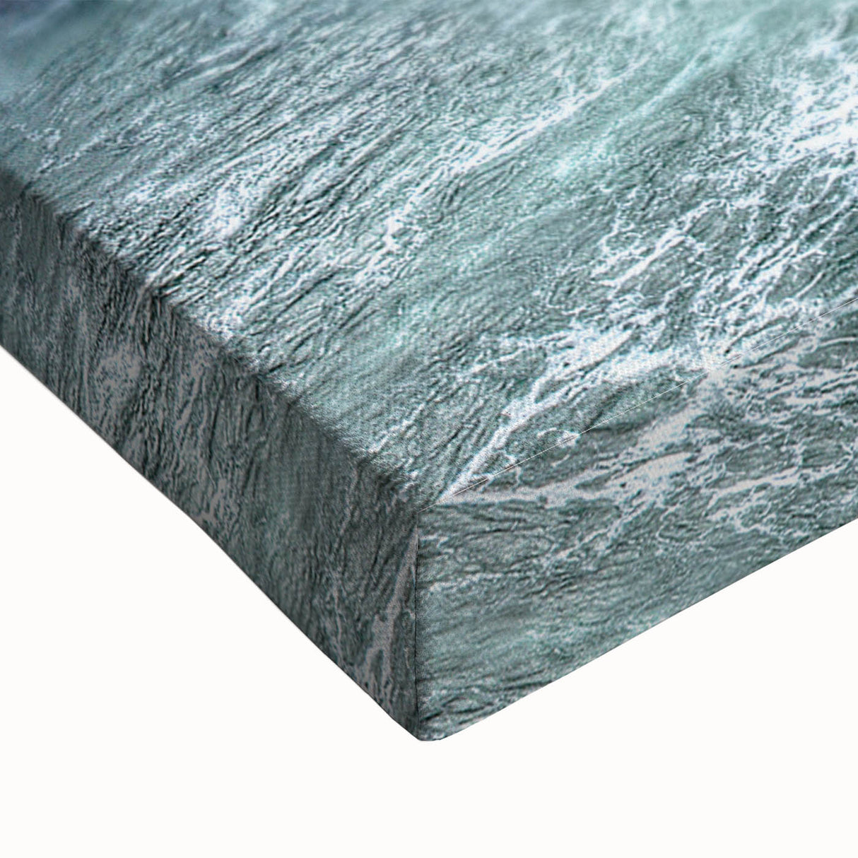 Black and white landscape art painting of Niagara Falls on stretched canvas, ideal for bedroom wall decor.