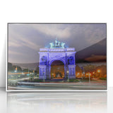 Acrylic print of New York City's Brooklyn Bridge in monochrome, ideal for modern art wall decor.