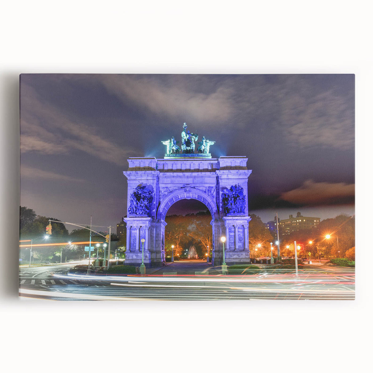 Black and white photo of the Brooklyn Bridge on large stretched canvas, suitable for kitchen wall art.