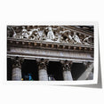 Extra large rolled print of New York City skyline in muted gray tones, ideal for art wall dining room.