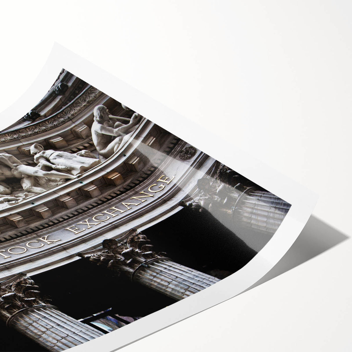 Extra large rolled print featuring line art flowers in black and white, ideal for large living room wall art.