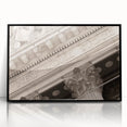 Large abstract wall art of NYC's Wall Street in black and white tones on framed acrylic, suitable for modern office decor.
