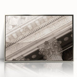 Mid-century modernist art depicting New York's Wall Street in acrylic, framed in silver, suitable for modern art wall decor.