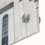 Large abstract depiction of NYC on acrylic glass, featuring muted gray and blue tones, ideal for dining room art.