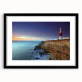 Extra large abstract art print of colorful, textured Portland scenery on a black framed canvas, ideal for living room decor.