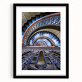 Abstract art print of Pittsburgh with vibrant, colorful strokes on a large framed canvas, suitable for living room decor.