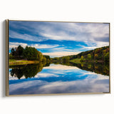 Framed canvas depicting a vintage-style Pennsylvania landscape in muted gold and black tones, ideal for bedroom wall art.