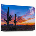 Acrylic print of a large abstract Phoenix valley, featuring earthy tones, ideal for bedroom or dining room decor.