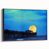 Black and white framed canvas of a vintage South Carolina landscape, ideal for bedroom decor.
