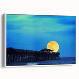 Vintage poster art of South Carolina scenery on a framed canvas, featuring colorful art in extra large size.