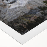 Art deco poster of Mt. Rushmore in muted earth tones on rolled canvas, suitable for dining room decor.