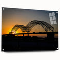 Acrylic print of a large abstract depiction of Memphis, Tennessee, in vibrant blues and greens.