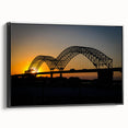 Black and white framed canvas of Memphis landscape with vintage poster style, ideal for bedroom wall art.