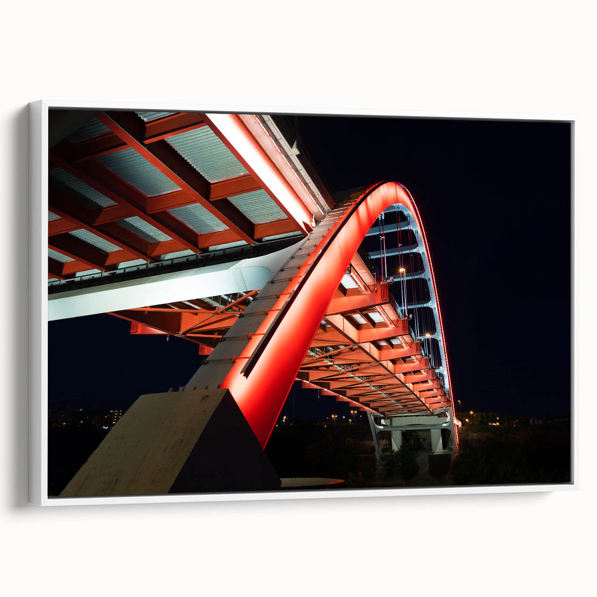 Framed canvas of vintage poster art featuring colorful Nashville, Tennessee scenery, ideal for living room decor.