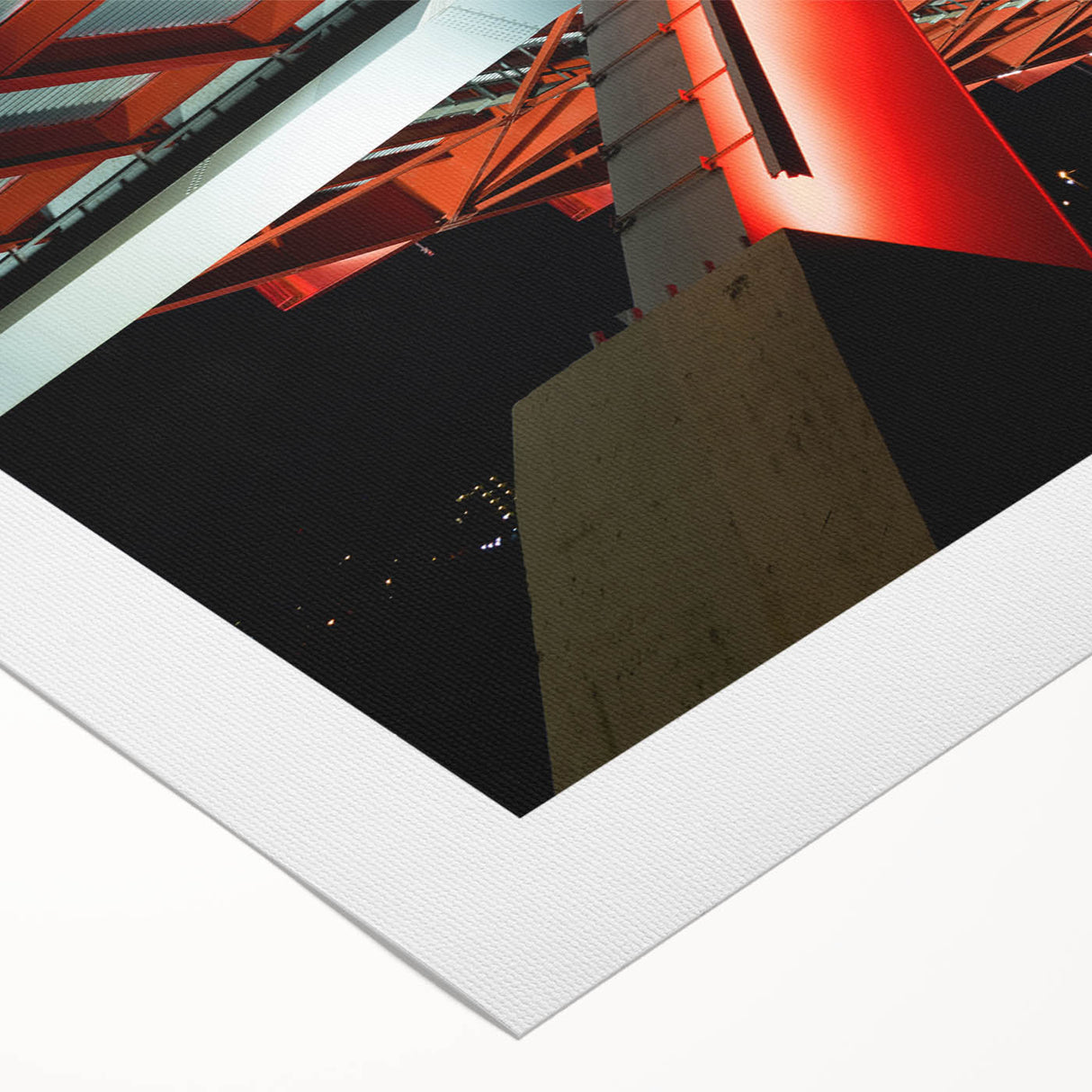 Art deco poster of Nashville skyline in muted gold and navy tones on rolled canvas, suitable for dining room decor.