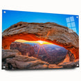 Acrylic print of a Canyonlands scene, featuring earthy tones and large abstract style.