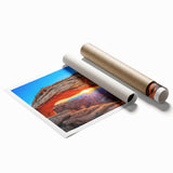 Extra large rolled print of Canyonlands scenery in muted earth tones, ideal for classy bathroom wall art.