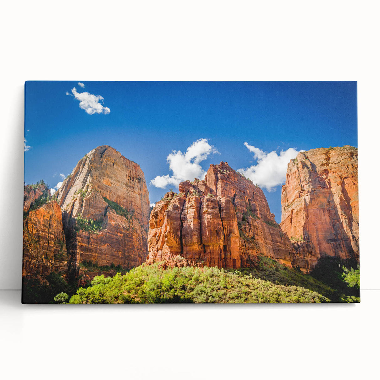 Black and white large canvas of Zion National Park, ideal for kitchen wall art or bedroom ambiance.