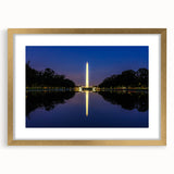 Extra large wall art depicting the Washington DC skyline in muted gray and gold tones, framed with a gold mat.