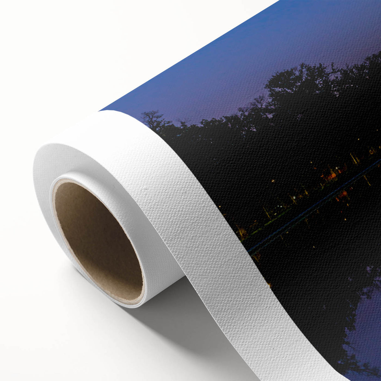 Art Deco style poster of Washington DC monuments in muted colors on rolled canvas, ideal for nursery wall art.