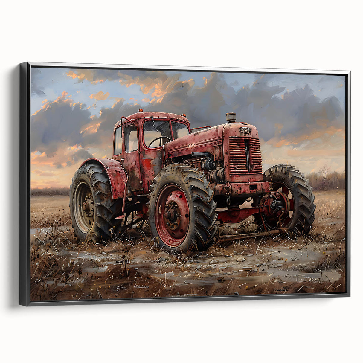 Black and white vintage poster art of classic cars on a framed canvas, suitable for bedroom wall decor.