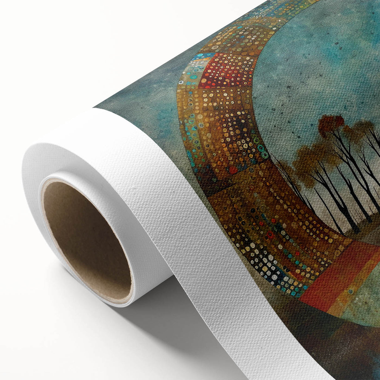 Modern Dining Room Art - Abstract Rustic Landscape Canvas Print