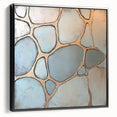 Abstract geometric framed canvas artwork showcasing a modern black design, highlighting sharp angles and a sleek side view, perfect for contemporary decor.