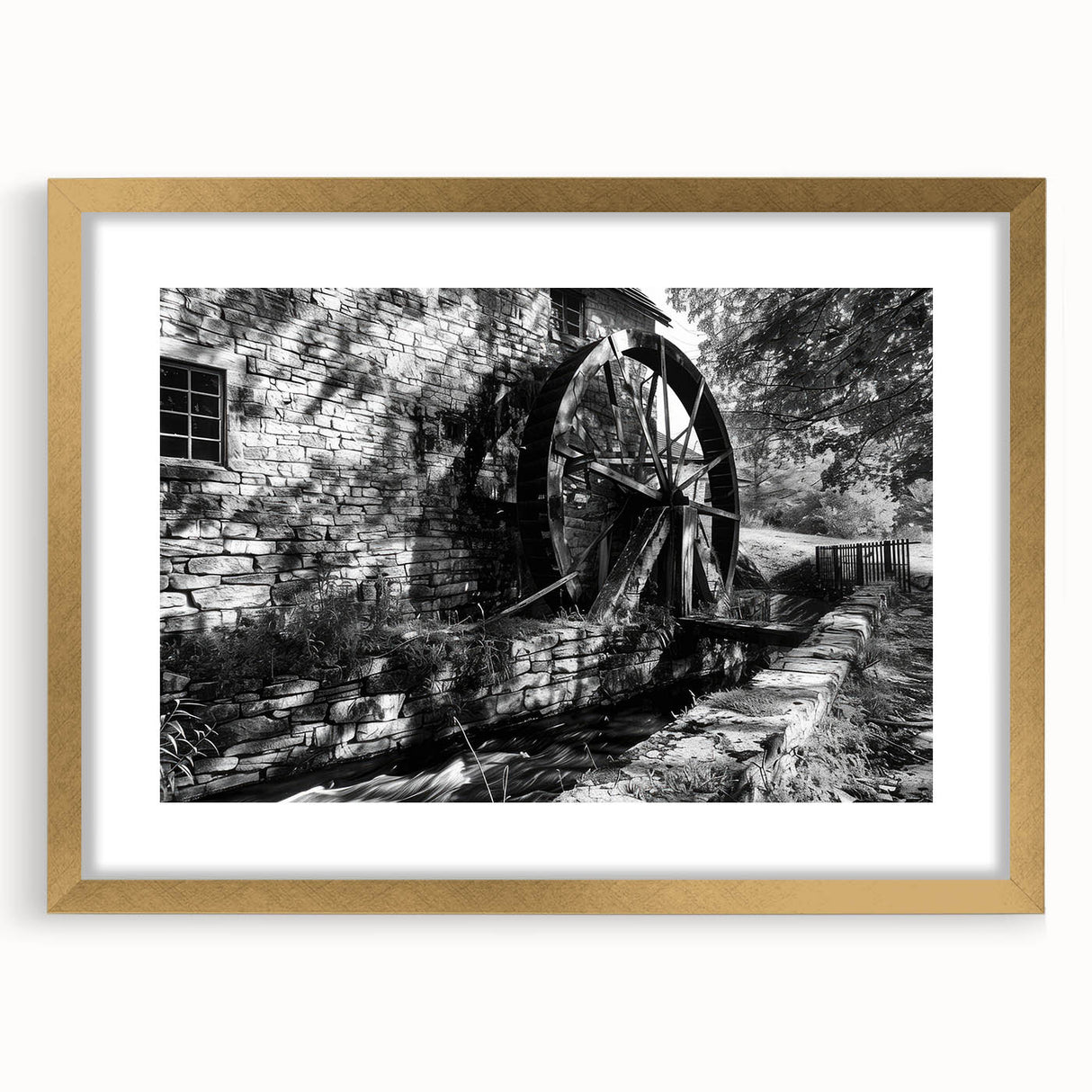 Extra large abstract art print with textured design in gold and white hues, framed, ideal for living room decor.