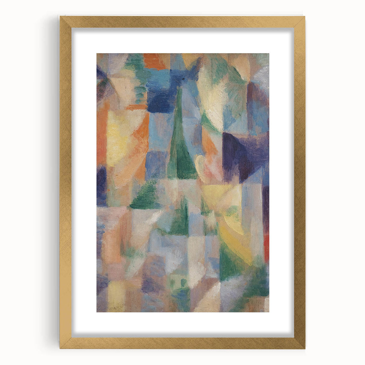 Abstract Geometric Cubism Art - Vibrant Modern Cubist Wall Decor