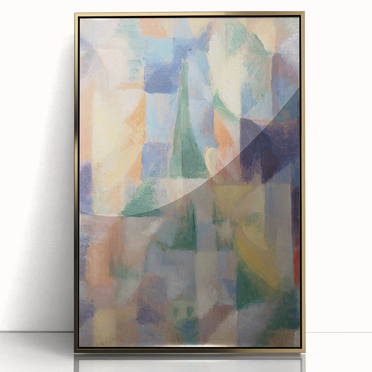 Abstract Geometric Cubism Art - Vibrant Modern Cubist Wall Decor