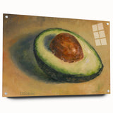 Acrylic glass print of colorful fruit-themed art, suitable for dining room or kitchen decor.