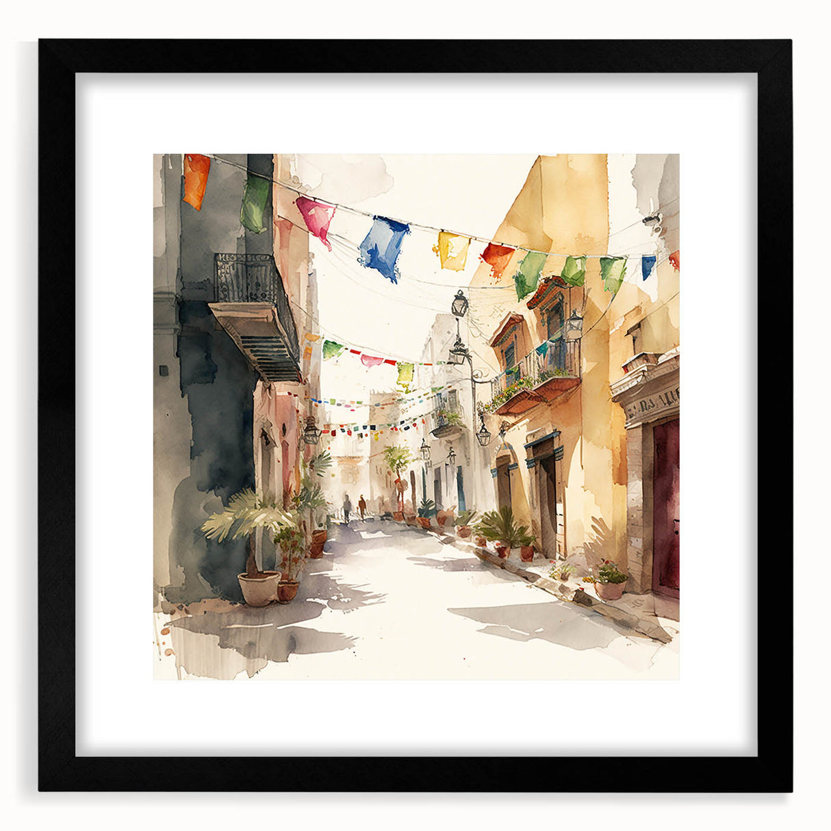 Cinco de Mayo Art Prints - Colorful Mexican Street Scene Wall Decor