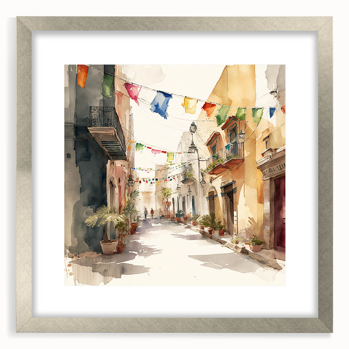 Cinco de Mayo Art Prints - Colorful Mexican Street Scene Wall Decor