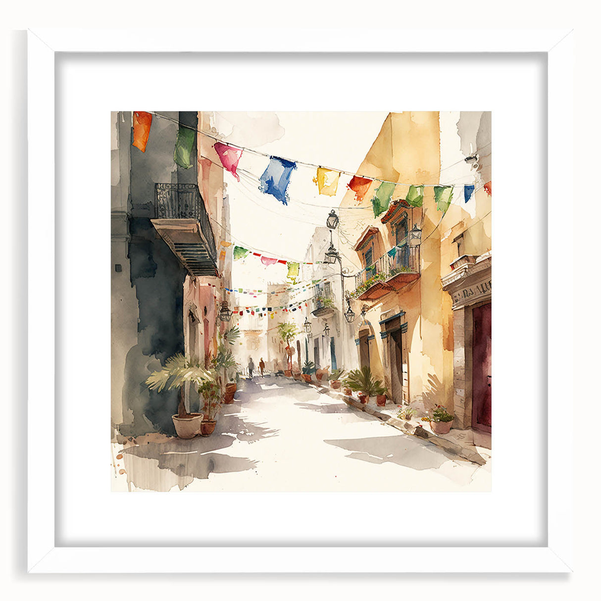 Cinco de Mayo Art Prints - Colorful Mexican Street Scene Wall Decor