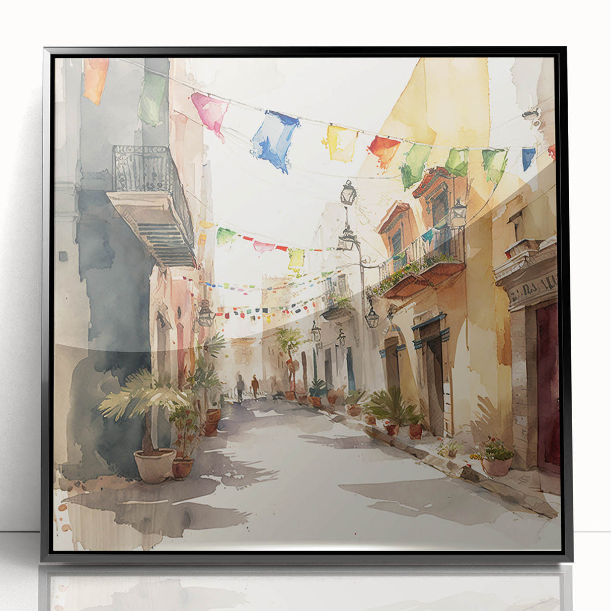 Cinco de Mayo Art Prints - Colorful Mexican Street Scene Wall Decor