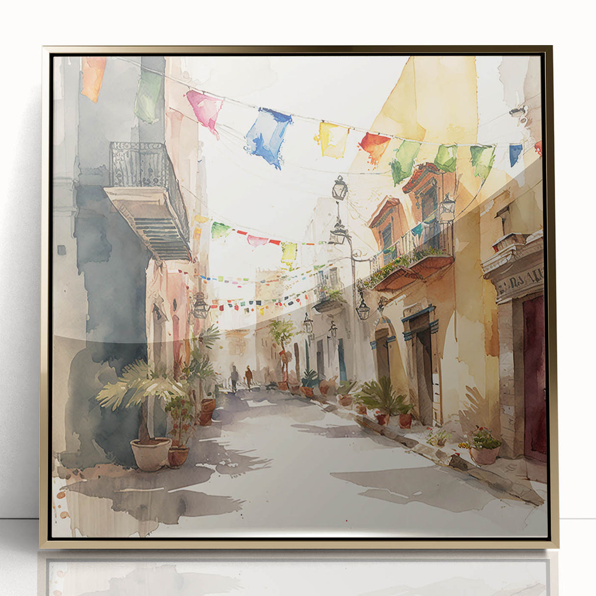 Cinco de Mayo Art Prints - Colorful Mexican Street Scene Wall Decor